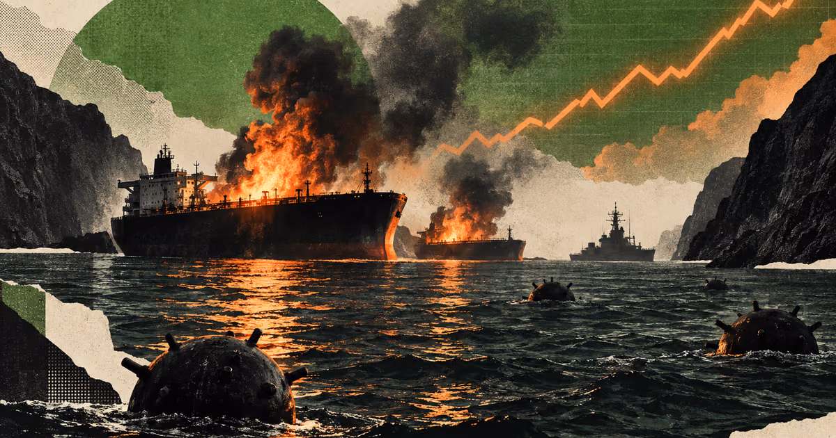 Iran Says Four Tankers Hit Mines in Hormuz After the US Declared the Strait Cleared, and Brent Jumps to $117